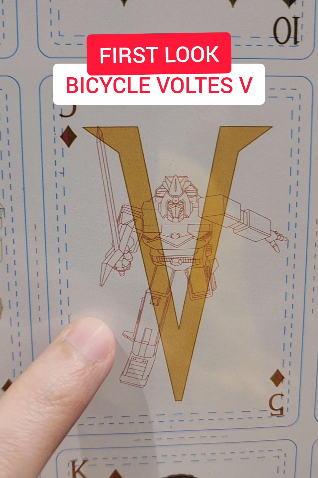 FIRST LOOK Officially Licensed Bicycle Voltes V Playing Cards RunIt