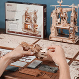 Classic Printing Press DIY Mechanical Puzzle