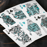 666 Cyan Playing Cards