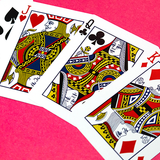 Butterfly Workers Pink (Marked) Playing Cards