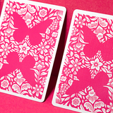 Butterfly Workers Pink (Marked) Playing Cards