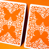 Butterfly Workers Orange (Marked) Playing Cards