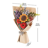 Wooden Flower Bouquet DIY Mechanical Puzzle