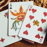 Phoenix and Peony Red Playing Cards