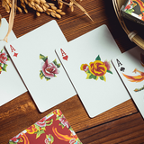 Phoenix and Peony Blue Playing Cards