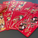 Geung Si The Torpor Red Gold Gilded Playing Cards
