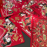 Geung Si The Torpor Red Gold Gilded Playing Cards