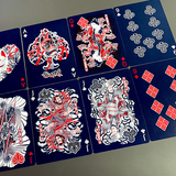 Sumi Kitsune Myth Maker Blue/Red Craft Letterpressed Tuck Playing Cards