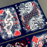 Sumi Kitsune Myth Maker Blue/Red Craft Letterpressed Tuck Playing Cards
