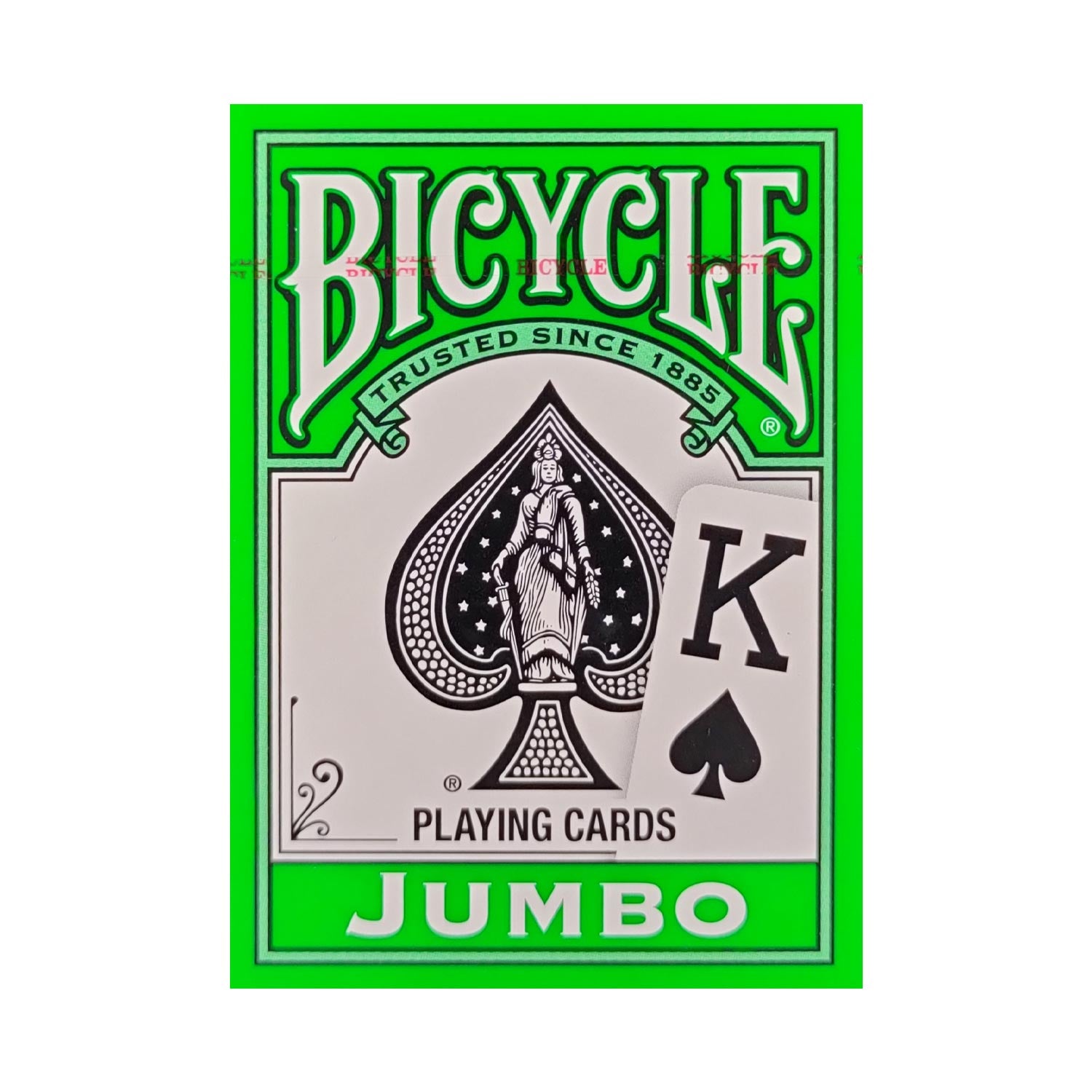 Bicycle Colored Rider Back Jumbo Index Green Playing Cards – RunIt