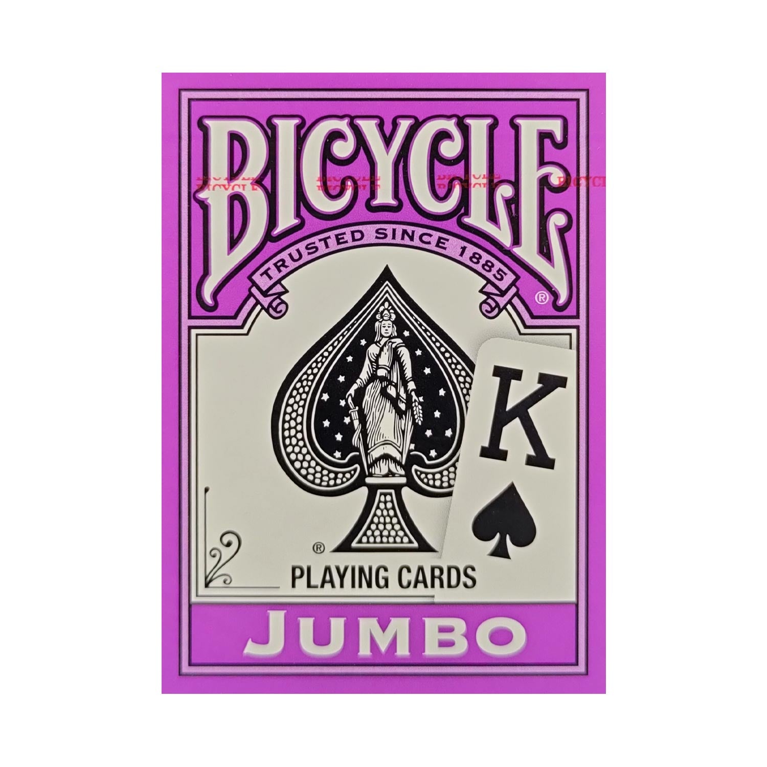 Bicycle Colored Rider Back Jumbo Index Purple Playing Cards