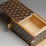 Yosegi 21 Steps Kuroasa Traditional Japanese Secret Box