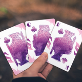 Lonely Wolf Purple Playing Cards