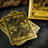 Black Tortoise Black Gold Box Set Playing Cards