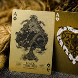Black Tortoise Black Gold Box Set Playing Cards