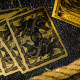 Black Tortoise Black Gold Box Set Playing Cards