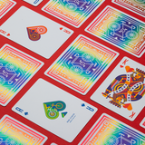 DKNG Rainbow Wheels Red Playing Cards