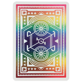 DKNG Rainbow Wheels Green Playing Cards
