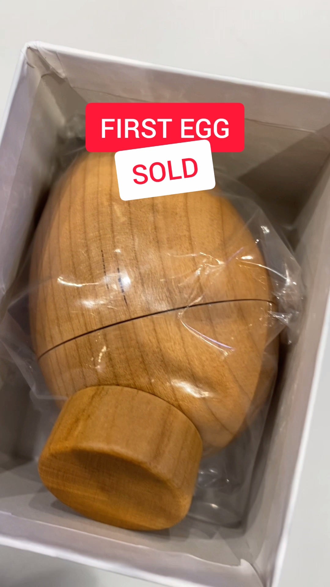 Our first egg sold!