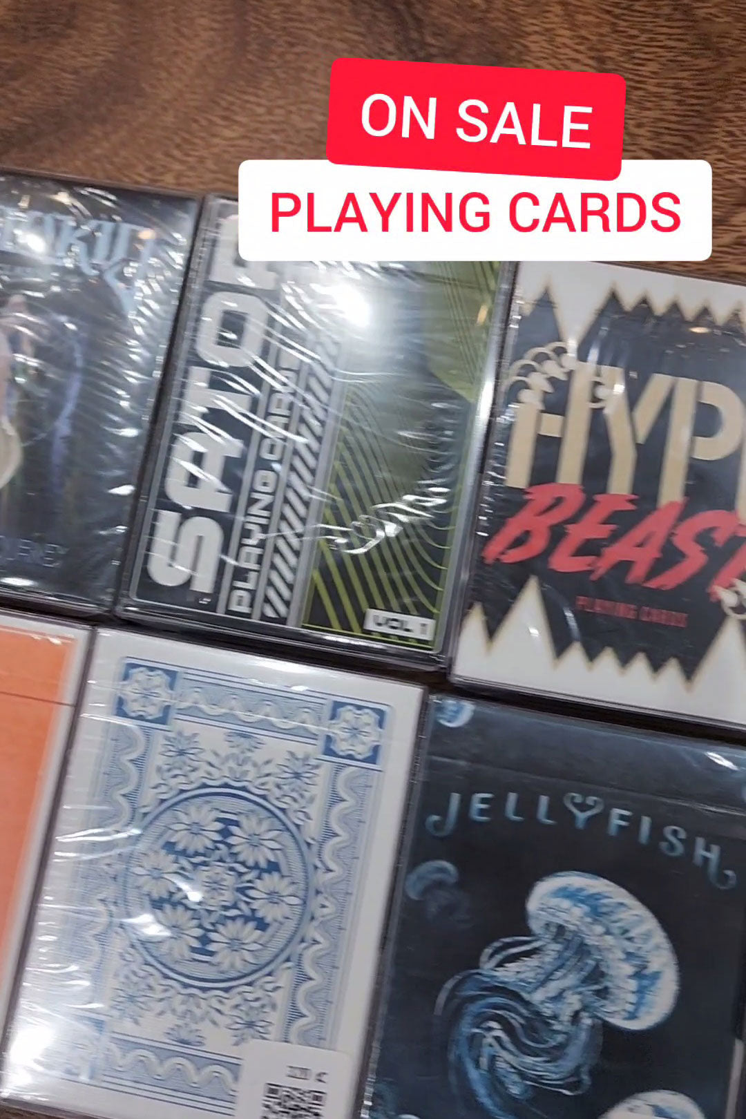 On sale playing cards!
