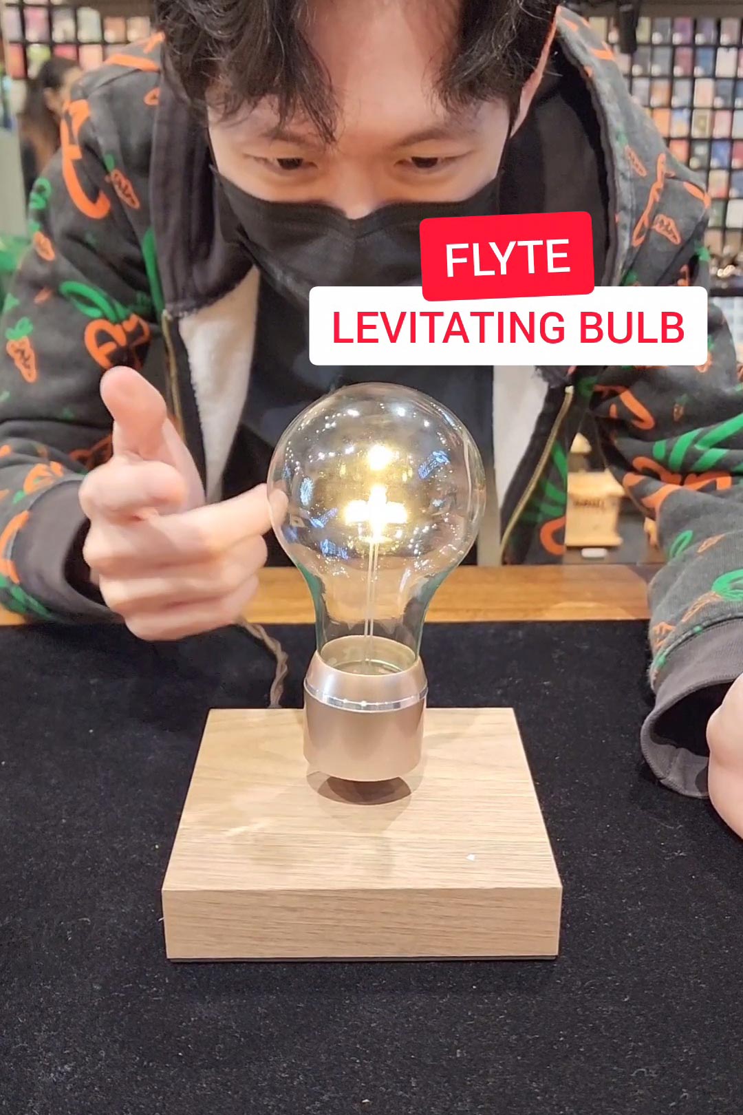 This is Flyte, a levitating light bulb!