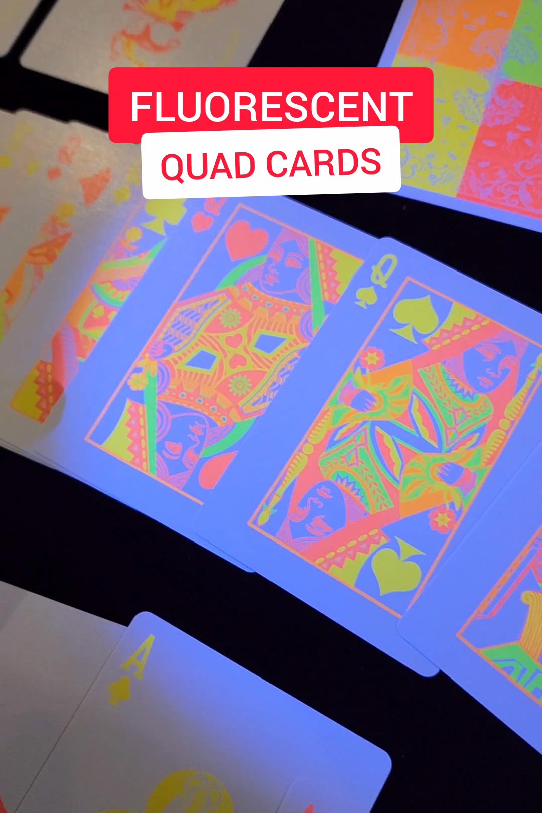 Quad Fluorescent Playing Cards