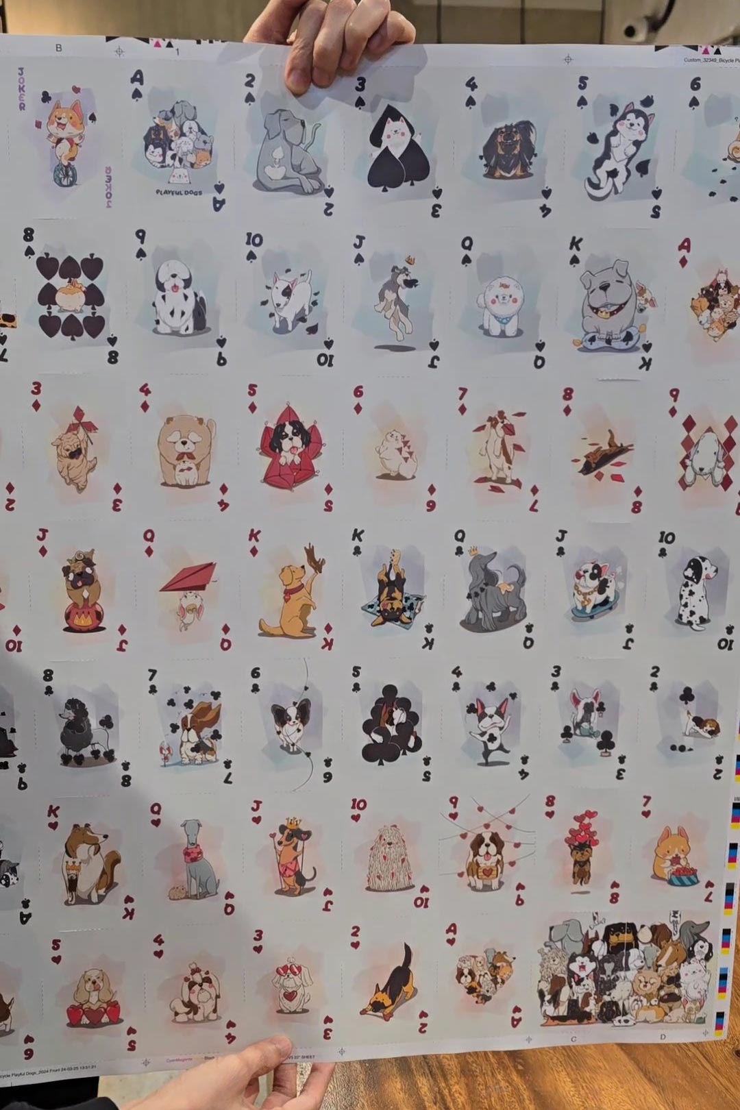 Bicycle Playful Dogs Uncut Sheet
