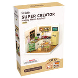 Happy Meals Kitchen DIY Miniature House Puzzle Kit