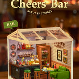 Super Creator Leisurely Cheers Bar DIY Miniature House