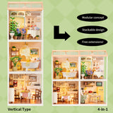 Super Creator Warm Dining Room DIY Miniature House Puzzle Kit