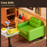Super Creator Leisurely Cheers Bar DIY Miniature House
