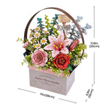 Wooden Flower Basket DIY Mechanical Puzzle