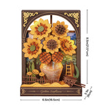 Golden Sunflower DIY Puzzle Kit