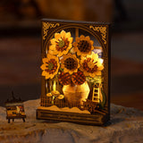 Golden Sunflower DIY Puzzle Kit