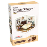 Sweet Dream Bedroom DIY Miniature House Puzzle Kit