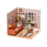 Cozy Living Lounge DIY Miniature House Puzzle Kit