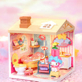 Super Creator Sanrio My Melody's Bubble Bathroom DIY Miniature House