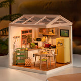 Happy Meals Kitchen DIY Miniature House Puzzle Kit