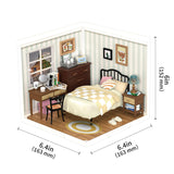 Sweet Dream Bedroom DIY Miniature House Puzzle Kit