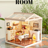 Super Creator Warm Dining Room DIY Miniature House Puzzle Kit