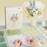 Wooden Spring Time Bouquet DIY Mechanical Puzzle