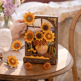 Golden Sunflower DIY Puzzle Kit