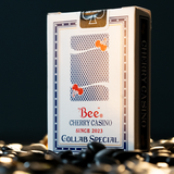 Bee Cherry Blue Playing Cards