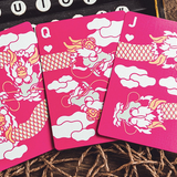 The Dragon Pink Gilded Playing Cards