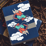 The Dragon Blue Gilded Playing Cards