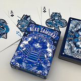 Neko Samurai Blue Playing Cards