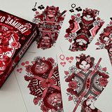 Neko Samurai Red Playing Cards