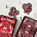 Neko Samurai Red Playing Cards