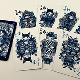 Neko Samurai Mini Blue Playing Cards