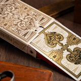 The Parlour Royale Ivory Red Edge Print Playing Cards